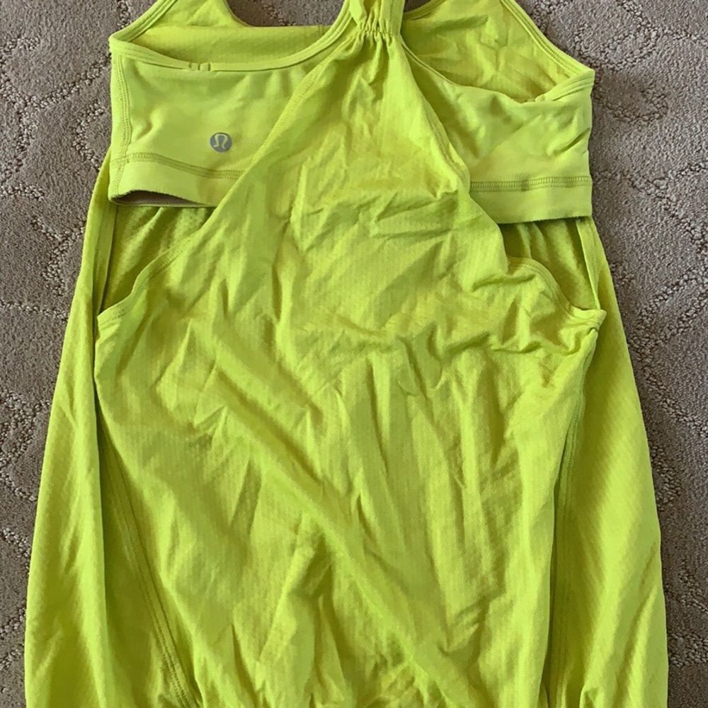 Lululemon tank top with sports bra attached. 4